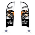 9' Razor Sail Sign Kit Double-Sided w/Scissor Base